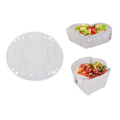 Camping Bowl Collapsible Silicone Bowl Portable Camping Tableware Folding Picnic Bowl for Travel Camping Fridge Food Storage