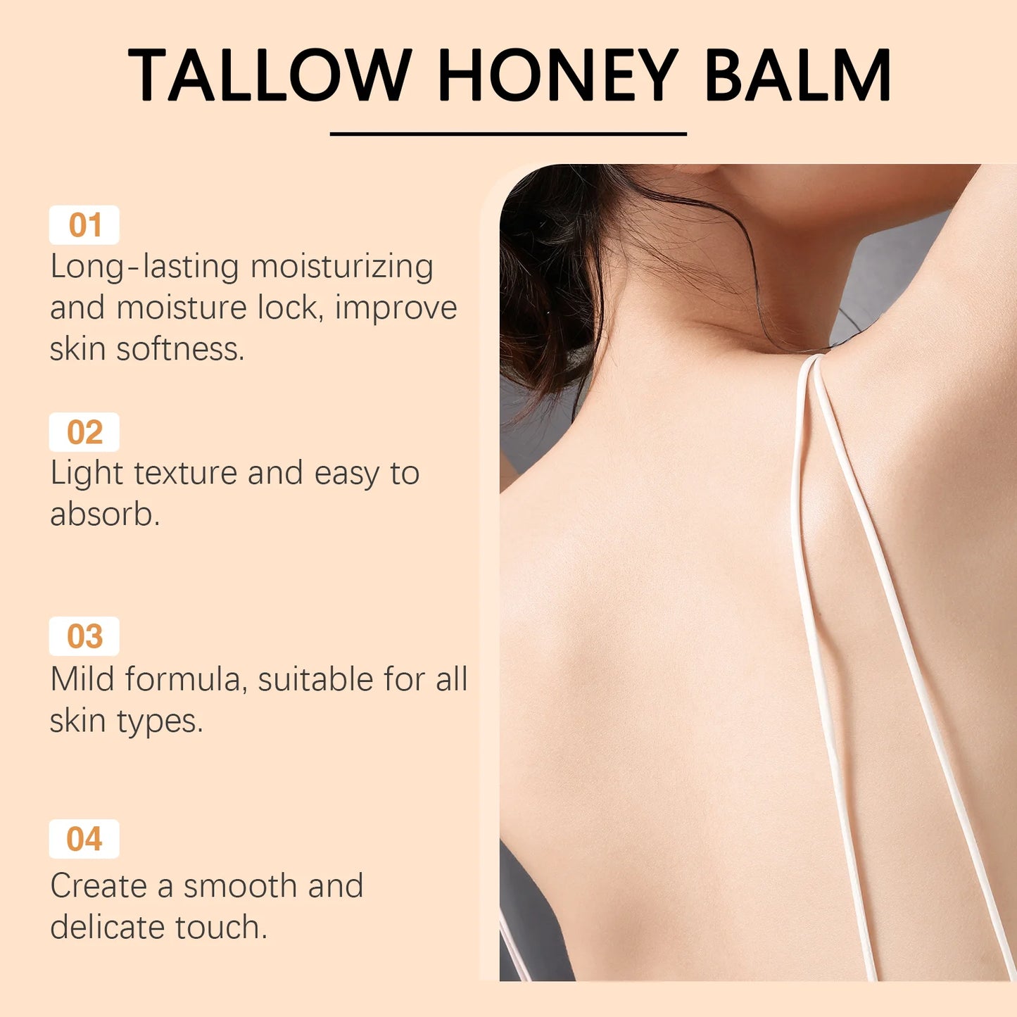 Tallow Honey Cream for Glowing, Hydrating Skin