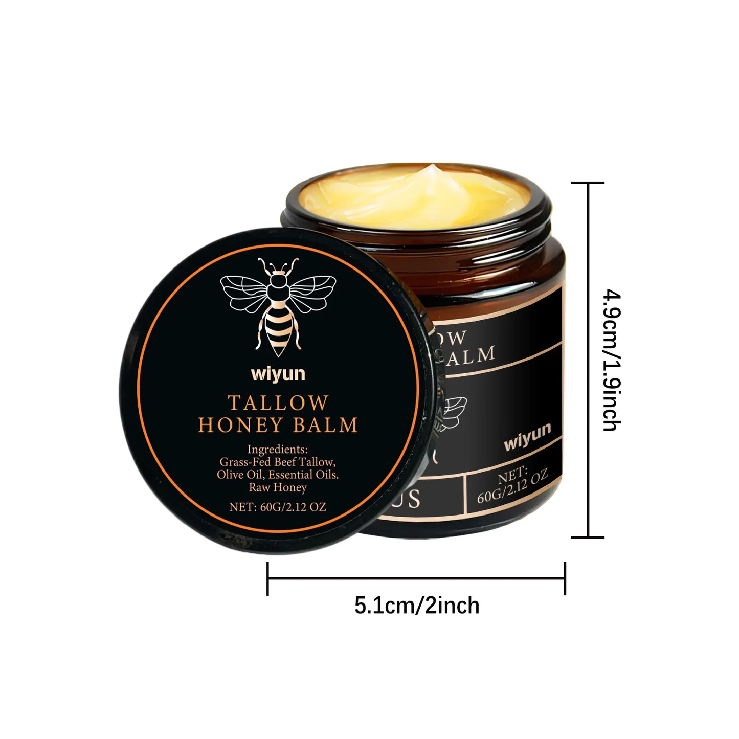 Tallow Honey Cream for Glowing, Hydrating Skin